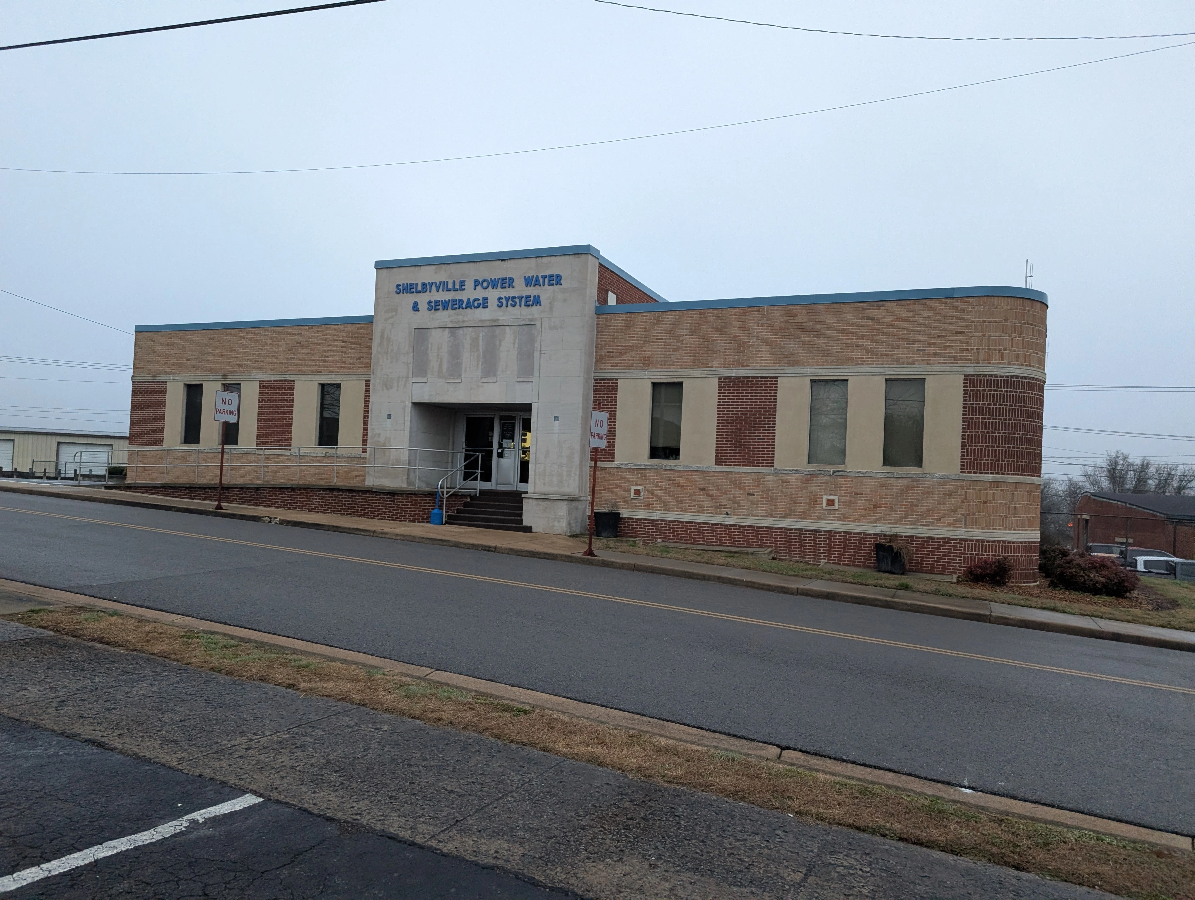 A photo of the Shelbyville Power System building